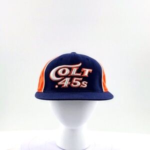 Houston Astros Colt 45s Hat Blue Orange Cooperstown Professional Fitted Cap Sz 7